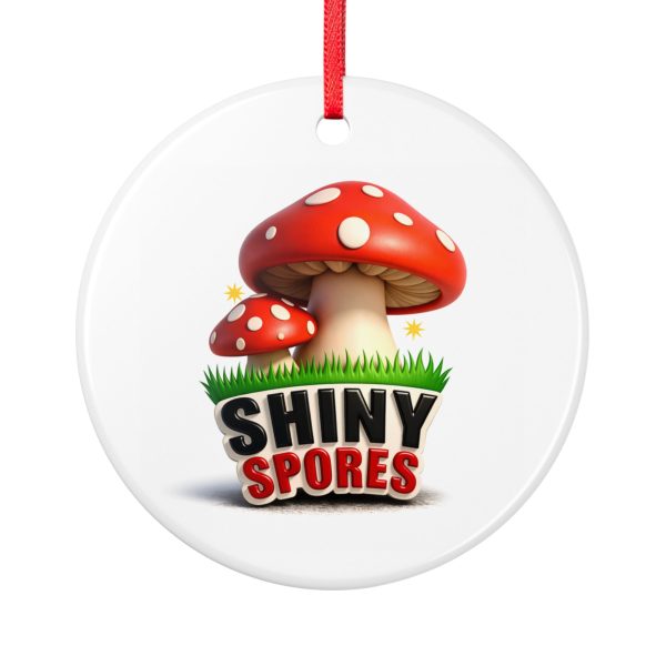 Shiny Spores Ceramic Mushroom Ornament
